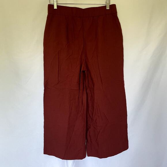 Nine West orange burnt colored wide leg cropped trousers pants women's size M - Picture 4 of 7